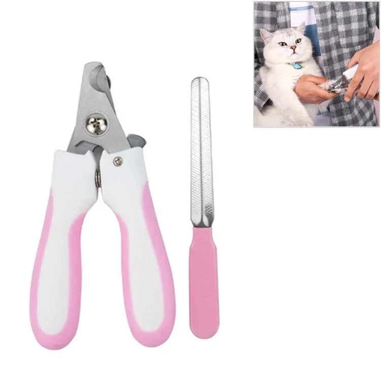 Coupe-griffes et polisseuse pour animaux, Taille : S, Rose