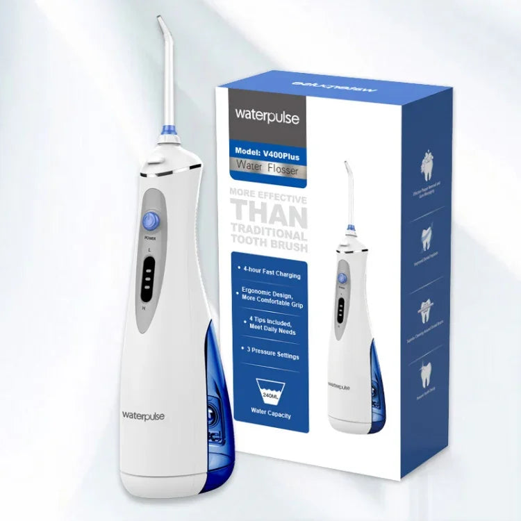 Irrigateur buccal dentaire sans fil rechargeable USB Waterpulse V400Plus, V400Plus, prise : UK