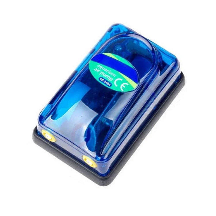 SOBO SB-348A Pompe à Air Aquarium 5W Double Sorties Débit Réglable, Pompe à Oxygène pour Aquarium, 5W Double Sorties