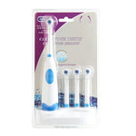 Brosse à dents électrique rotative étanche créative 2W pour la maison avec 4 têtes de brosse de rechange et base, 8500 tours par minute