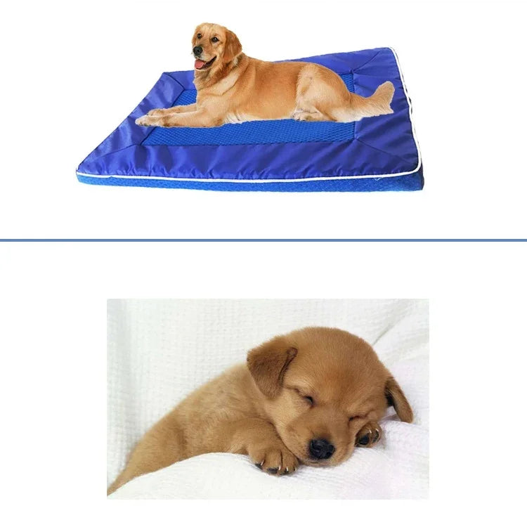 Tapis de couchage d'été pour chien, lit pour animaux de compagnie, coussin rafraîchissant détachable pour chien, grande taille : 73 x 46 x 4 cm, taille : 73 x 46 x 4 cm