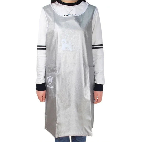 ノースリーブペットエプロン ビューティーガウン ペットグルーミング美容師用スモック 防水服 ペットショップエプロン, M, 長さ: 93cm, サイズ:M 色:シルバー