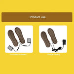 Semelles chauffantes rechargeables à batterie lithium pour garder les pieds au chaud, chaleur pendant 8-9 heures, Taille : 35-36, Taille : 35-36