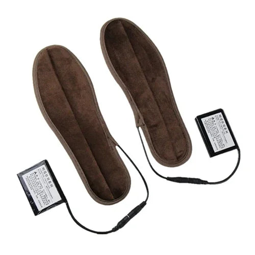 Semelles chauffantes rechargeables et alimentées par batterie au lithium pour garder les pieds au chaud, durée de 8 à 9 heures, taille : 43-44