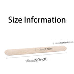 100 spatules en bois de 15 cm, outils d'épilation à la cire, bâtonnets de glace, outils d'épilation à la cire