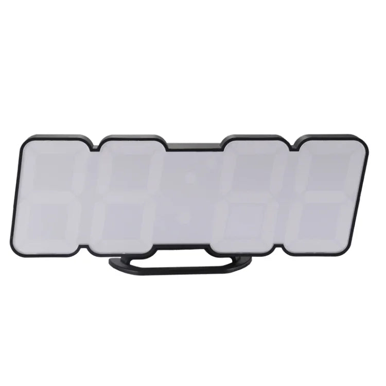 Réveil numérique moderne 3D LED à contrôle sonore coloré avec réglage de la luminosité, horloge murale électronique lumineuse suspendue avec télécommande, 9001 Noir, 9001 Blanc