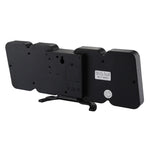Réveil numérique moderne 3D LED à contrôle sonore coloré avec réglage de la luminosité, horloge murale électronique lumineuse suspendue avec télécommande, 9001 Noir, 9001 Blanc