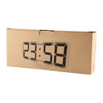 Réveil numérique moderne 3D LED à contrôle sonore coloré avec réglage de la luminosité, horloge murale électronique lumineuse suspendue avec télécommande, 9001 Noir, 9001 Blanc
