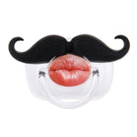Sucette Bébé Détente Moustache Drôle, 2 Sucettes