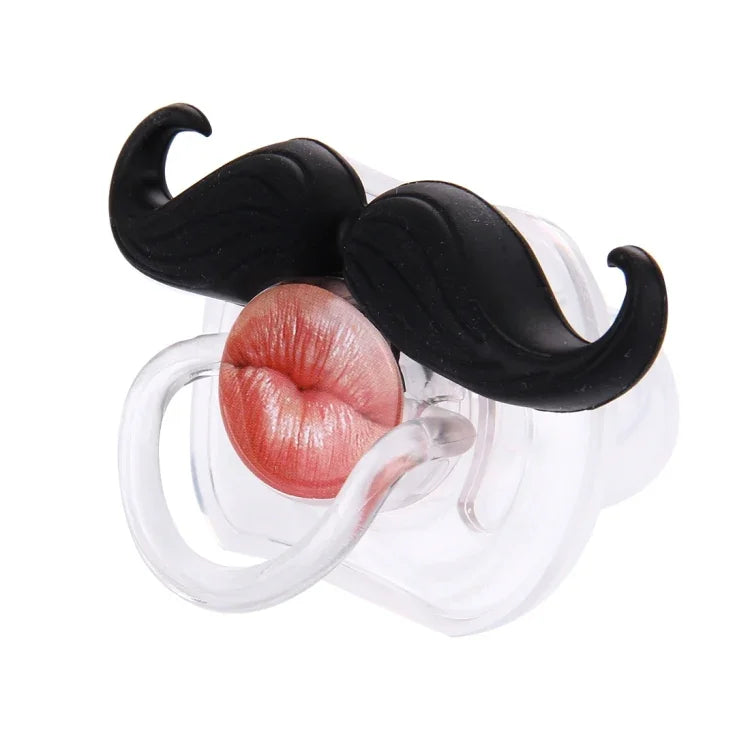 Sucette Bébé Détente Moustache Drôle, 2 Sucettes