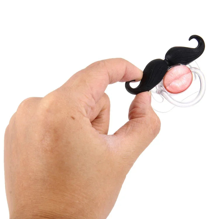 Sucette Bébé Détente Moustache Drôle, 2 Sucettes
