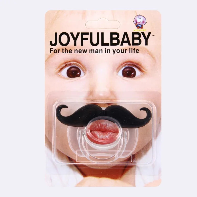 Sucette Bébé Détente Moustache Drôle, 2 Sucettes