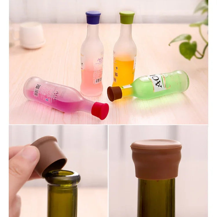 10 bouchons de bouteille en silicone couleur bonbon pour vin, bière et condiments, livraison de couleurs aléatoires, 10 PCS couleur bonbon