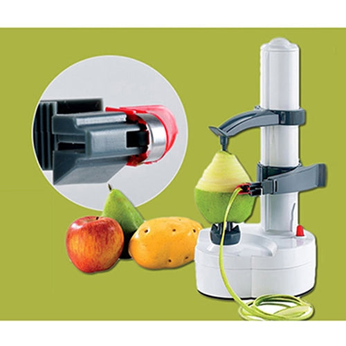 Éplucheur électrique multifonctionnel en acier inoxydable pour légumes et fruits, machine à éplucher automatique, pile sèche
