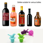 2 bouchons de bouteille créatifs style oiseau en silicone pour vin, bière et condiments, couleur livrée au hasard, 10 bouchons forme oiseau