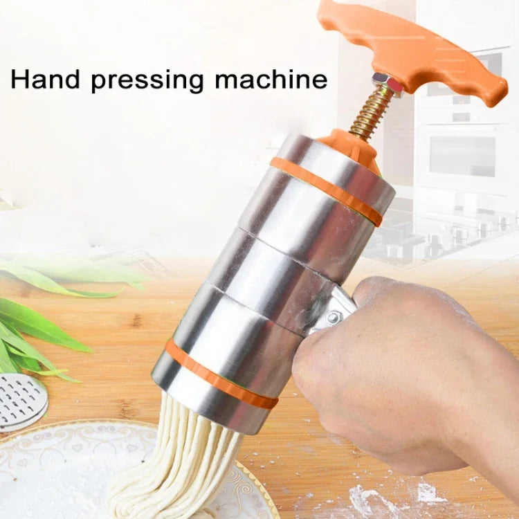 3 moules Ménage Manuellement Petite Machine à Pâtes Manuelle en Acier Inoxydable, 3 moules