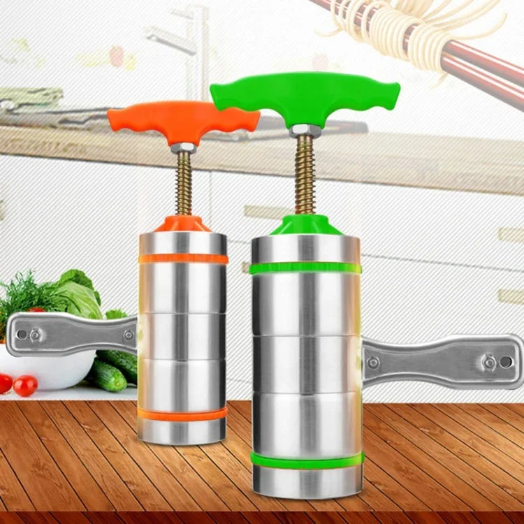 3 moules Ménage Manuellement Petite Machine à Pâtes Manuelle en Acier Inoxydable, 3 moules