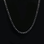 Collier Homme Hip Hop Punk Chaîne en Alliage Incrustée de Cristaux Rang Unique, Taille : 24 pouces, Taille : 24 pouces