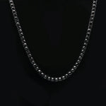 Collier chaîne en alliage incrusté de cristaux, style hip-hop punk, pour homme, taille : 30 pouces
