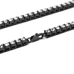Collier chaîne en alliage incrusté de cristaux, style hip-hop punk, pour homme, taille : 30 pouces