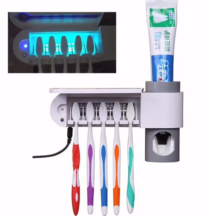 Distributeur automatique de dentifrice Stérilisateur UV ultraviolet pour brosse à dents Support de rangement