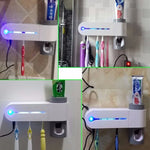 Distributeur automatique de dentifrice Stérilisateur UV ultraviolet pour brosse à dents Support de rangement