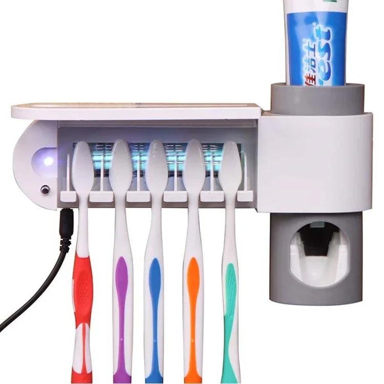 Distributeur automatique de dentifrice Stérilisateur UV ultraviolet pour brosse à dents Support de rangement