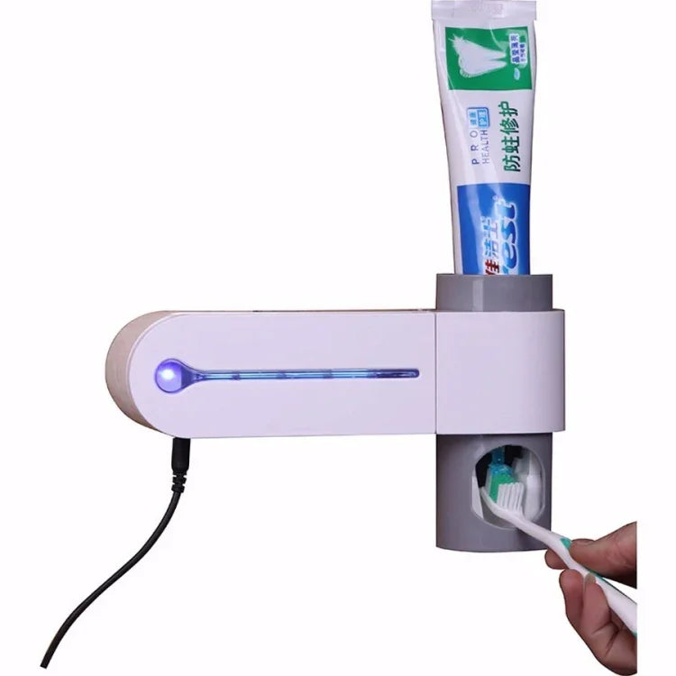 Distributeur automatique de dentifrice Stérilisateur UV ultraviolet pour brosse à dents Support de rangement