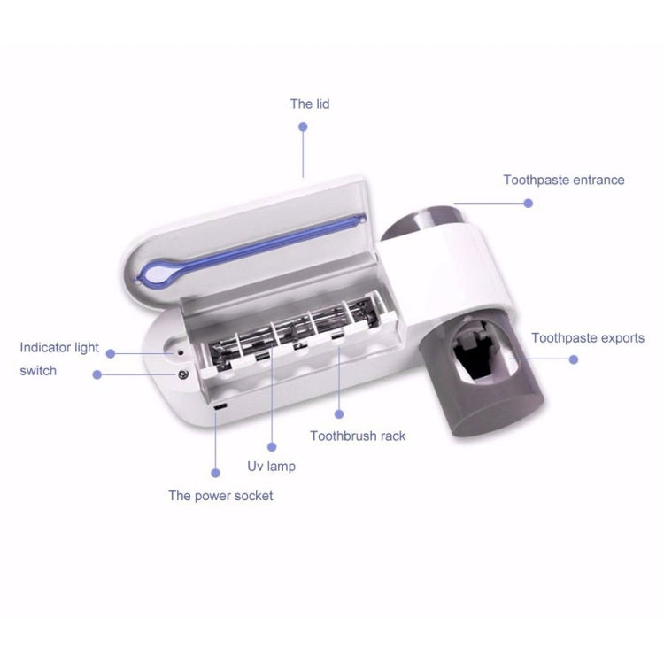 Distributeur automatique de dentifrice Stérilisateur UV ultraviolet pour brosse à dents Support de rangement