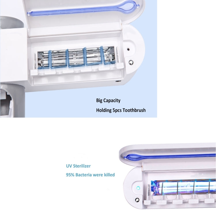 Distributeur automatique de dentifrice Stérilisateur UV ultraviolet pour brosse à dents Support de rangement