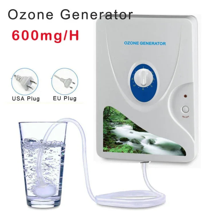 Générateur d'Ozone 600MG Nettoyant Stérilisateur pour Légumes et Fruits, Prise US, Prise EU