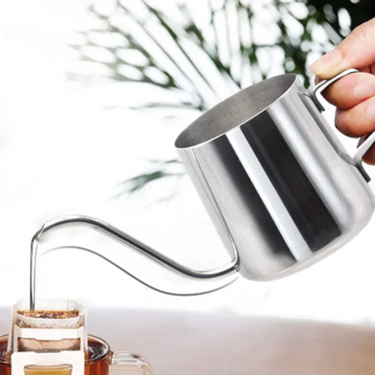 Verseuse à café à main en acier inoxydable 304 avec bec long et étroit et anse suspendue, 250 ml