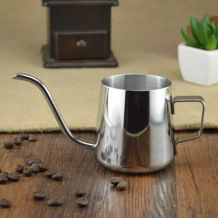 Verseuse à café à main en acier inoxydable 304 avec bec long et étroit et anse suspendue, 250 ml