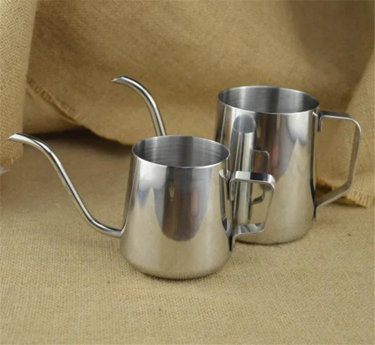 Verseuse à café à main en acier inoxydable 304 avec bec long et étroit et anse suspendue, 250 ml