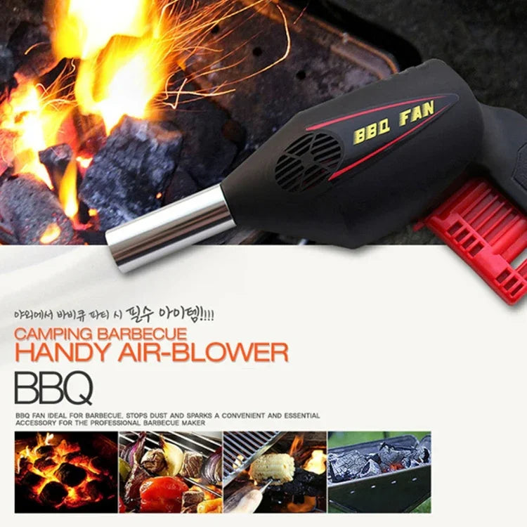 Soufflet manuel portable pour barbecue, outil de soufflage à main pour camping