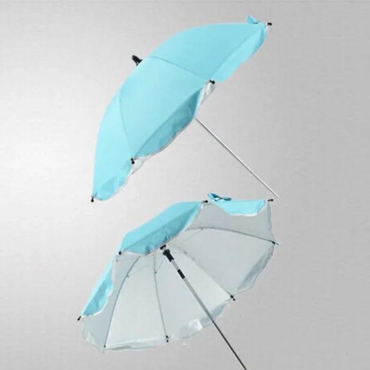 Parapluie en dentelle réglable pour voiturettes de golf, poussettes et fauteuils roulants pour la protection contre la pluie et le soleil, azur, rose