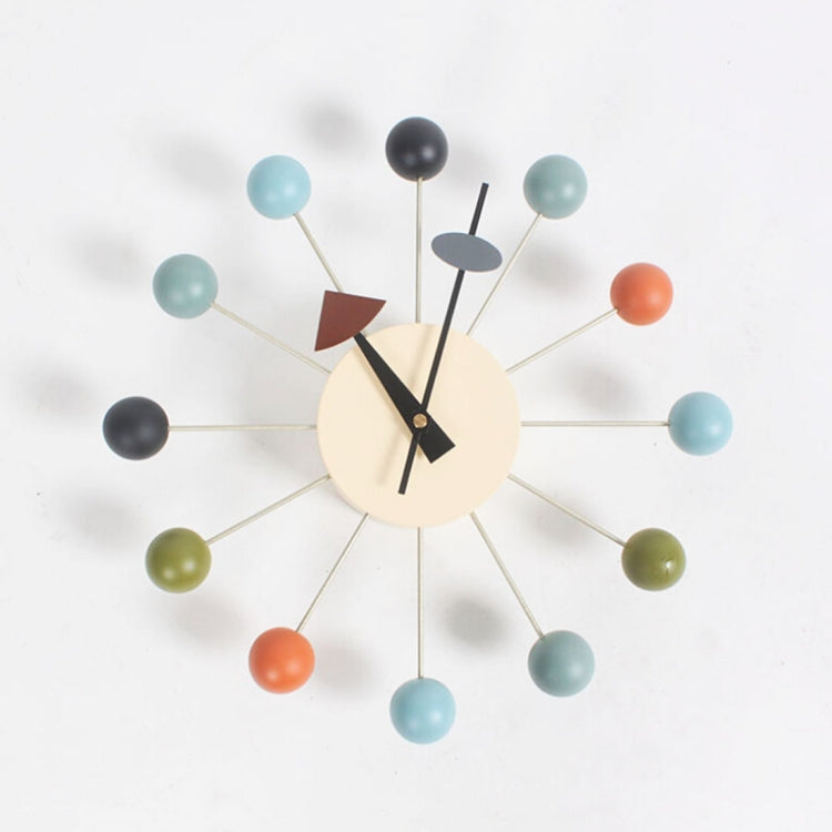 Horloge murale créative minimaliste avec boules circulaires, décoration murale bonbons, Horloge grande roue