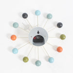 Horloge murale créative minimaliste avec boules circulaires, décoration murale bonbons, Horloge grande roue