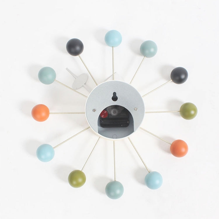 Horloge murale créative minimaliste avec boules circulaires, décoration murale bonbons, Horloge grande roue