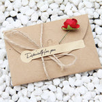 5 PCS Carte de vœux créative DIY en papier kraft rétro avec grandes fleurs séchées, carte d'anniversaire avec fleurs séchées