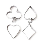 3 ensembles de moules à biscuits en acier inoxydable pour poker, cartes à jouer, moule à fondant pour gâteaux, emporte-pièces pique cœur, 3 ensembles
