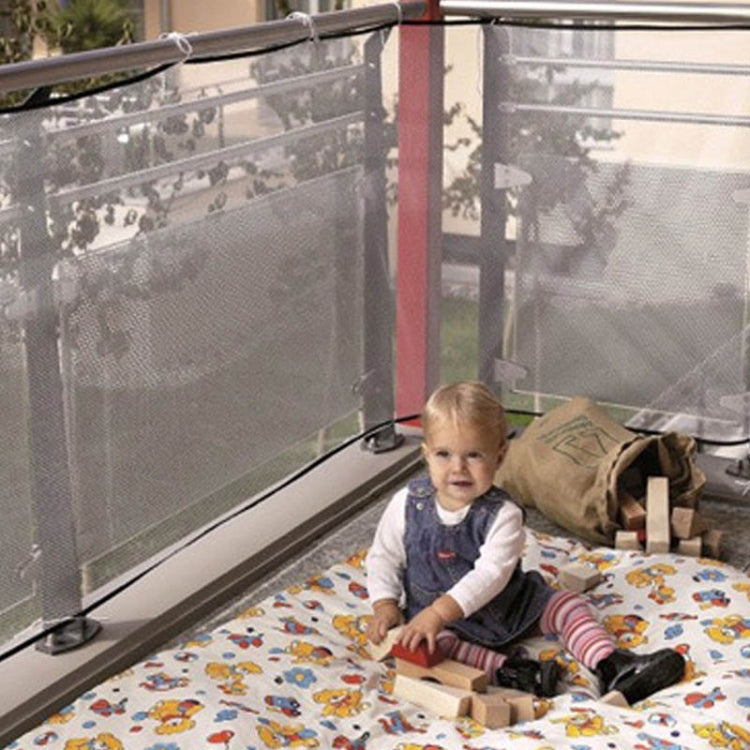 Filet de Sécurité Épais 3m en Corde Tressée pour Balcon et Escalier, Sécurité Enfant
