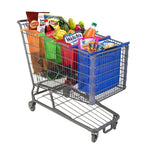 Lot de 4 sacs de courses portables non tissés pour chariot de supermarché, sacs de courses