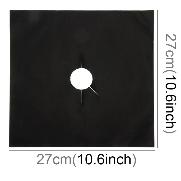 Plaque de protection et de nettoyage de cuisinière en fibre ultra-fine pour four à gaz, taille : 27*27cm, 0.08mm, 0.08mm