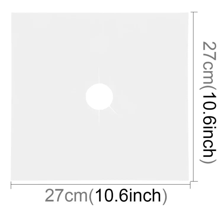 Tampon de protection ultra-fin en fibre pour surface de cuisinière à gaz, taille : 27*27cm, 0,08mm (Argent), 0,08mm