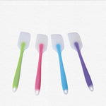 5 Racloirs à crème/spatules à gâteau en silicone translucides monobloc, résistants aux hautes températures, couleurs aléatoires