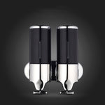 Distributeur manuel double pour hôtel, monté au mur, bouteille de liquide de lavage shampooing savon, capacité : 1000ml, 1000ml/argent, 1000ml/noir, 1000ml/or, 1000ml/transparent, 1000ml/blanc, 1000ml/rouge foncé