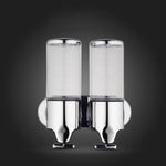 Distributeur manuel double pour hôtel, monté au mur, bouteille de liquide de lavage shampooing savon, capacité : 1000ml, 1000ml/argent, 1000ml/noir, 1000ml/or, 1000ml/transparent, 1000ml/blanc, 1000ml/rouge foncé