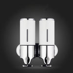 Distributeur manuel double pour hôtel, monté au mur, bouteille de liquide de lavage shampooing savon, capacité : 1000ml, 1000ml/argent, 1000ml/noir, 1000ml/or, 1000ml/transparent, 1000ml/blanc, 1000ml/rouge foncé