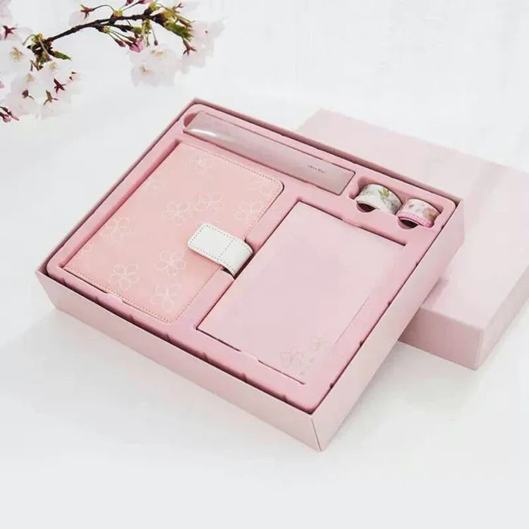 Carnet Créatif Voir aussi Le Carnet en PU Sakura Ensemble Cadeau Carnet Fournitures Scolaires Bureau, Livraison Couleur Aléatoire, Carnet en PU